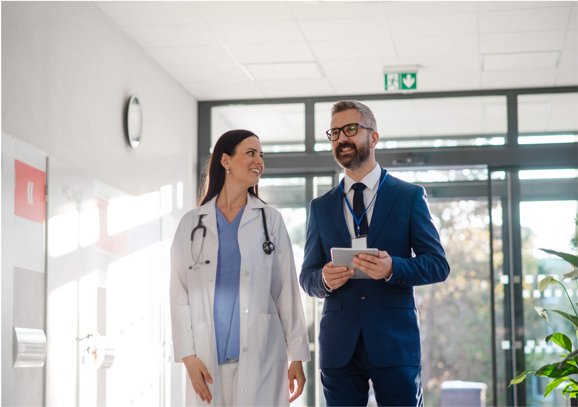 Two medical professionals at Azura Vascular Care working together